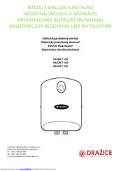 Drazice HA-DR T 145 Anleitung Zur Bedienung Und Installation