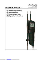 Elbro 2550LCD Bedienungsanleitung