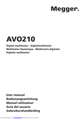 Megger AVO210 Bedienungsanleitung
