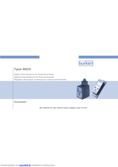Burkert 8605 Schnellstartanleitung