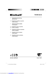 EINHELL TH-RH 800 E Originalbetriebsanleitung