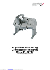 AlexanderSolia SOLIA G5 CUTTY Originalbetriebsanleitung