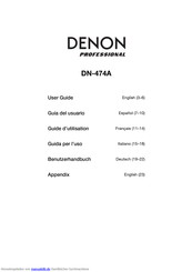 Denon Professional DN-474A Benutzerhandbuch