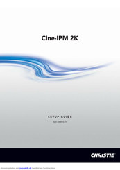 Christie Cine-IPM 2K Installationsanleitung