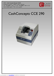 CashConcepts CCE 290 Bedienungsanleitung