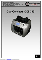 CashConcepts CCE 333 Bedienungsanleitung