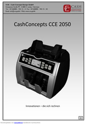 CashConcepts CCE 2050 Bedienungsanleitung