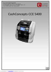 CashConcepts CCE 5400 Bedienungsanleitung
