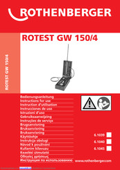Rothenberger ROTEST GW 150/4 Bedienungsanleitung