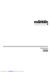 marklin 5998 Bedienungsanleitung