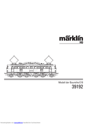 marklin H0 Baureihe E19 Gebrauchsanleitung