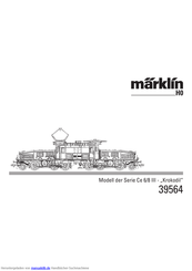 marklin H0 Krokodil Ce 6/8 III Series Gebrauchsanleitung