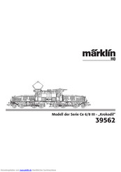marklin H0 Krokodil Ce 6/8 III Series Gebrauchsanleitung