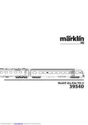 marklin 39540 Gebrauchsanleitung