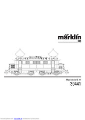 marklin H0 E 44 Gebrauchsanleitung