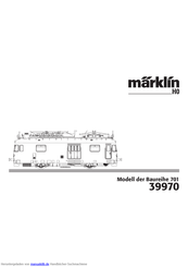 marklin H0 Baureihe 701 Gebrauchsanleitung