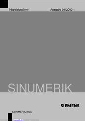 Siemens Sinumerik 802 C Inbetriebnahme