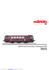 marklin H0 VT 98 Bedienungsanleitung