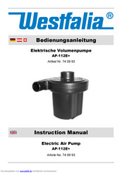 Westfalia AP-112E+ Bedienungsanleitung