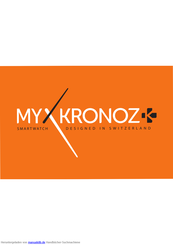 MyKronoz ZeFit3 Kurzanleitung