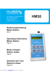 Huber HM30 Bedienungsanleitung