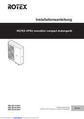 Rotex HPSU RBLQ016CAW1 Installationsanleitung