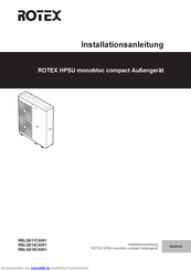 Rotex HPSU RBLQ011CAW1 Installationsanleitung
