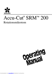 Sakura Accu-Cut SRM 200 Handbuch