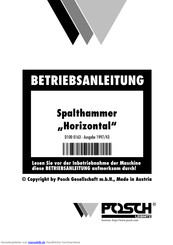 Posch M2792 Betriebsanleitung
