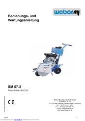 Weber mt SM 57-2 Bedienungs- Und Wartungsanleitung