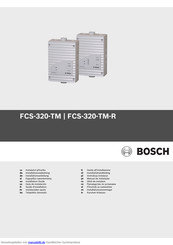 Bosch FCS-320-TM-R Installationsanleitung