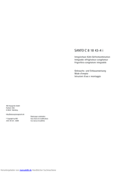 AEG SANTO C 8 18 43-4 i Gebrauchs- Und Einbauanweisung