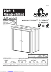 Arrow ELPHD64SB Pflege- & Montageanleitung