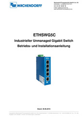 Wachendorff ETHSWG5C Installationsanleitung