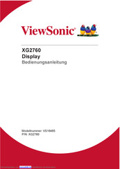 ViewSonic XG2760 Bedienungsanleitung