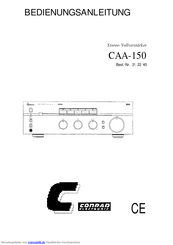 Conrad Electronic CAA-150 Bedienungsanleitung