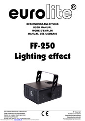 EuroLite FF-250 Bedienungsanleitung