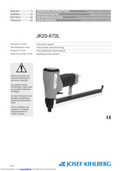 Josef Kihlberg JK20-670L Betriebsanleitung