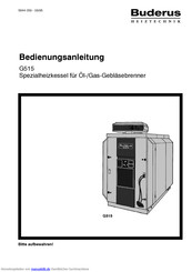 Buderus G515 Bedienungsanleitung