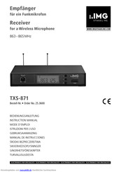 IMG STAGE LINE TXS-871 Bedienungsanleitung