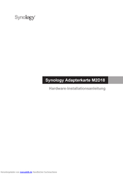 Synology M2D18 Hardware-Installationsanleitung