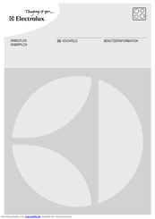 Electrolux GK80RPLCN Benutzerinformation