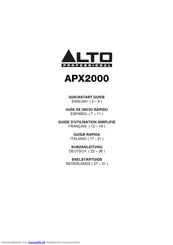 Alto APX2000 Kurzanleitung