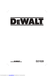 DeWalt D21520 Bedienungsanleitung