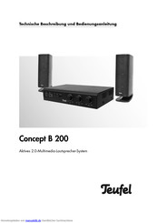 Teufel Concept B 200 Technische Beschreibung Und Bedienungsanleitung