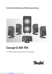 Teufel Concept G 850 THX Technische Beschreibung Und Bedienungsanleitung