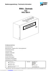 Window Master WSC 308 01 Bedienungsanleitung / Technische Information