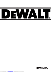 DeWalt DW0735 Bedienungsanleitung