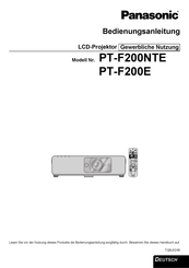 Panasonic PT-F200E Bedienungsanleitung