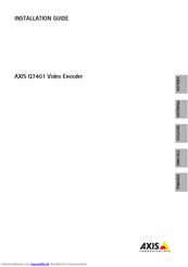 Axis Q7401 Installationsanleitung